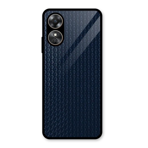 Blue Pattern Glass Back Case for Oppo A17